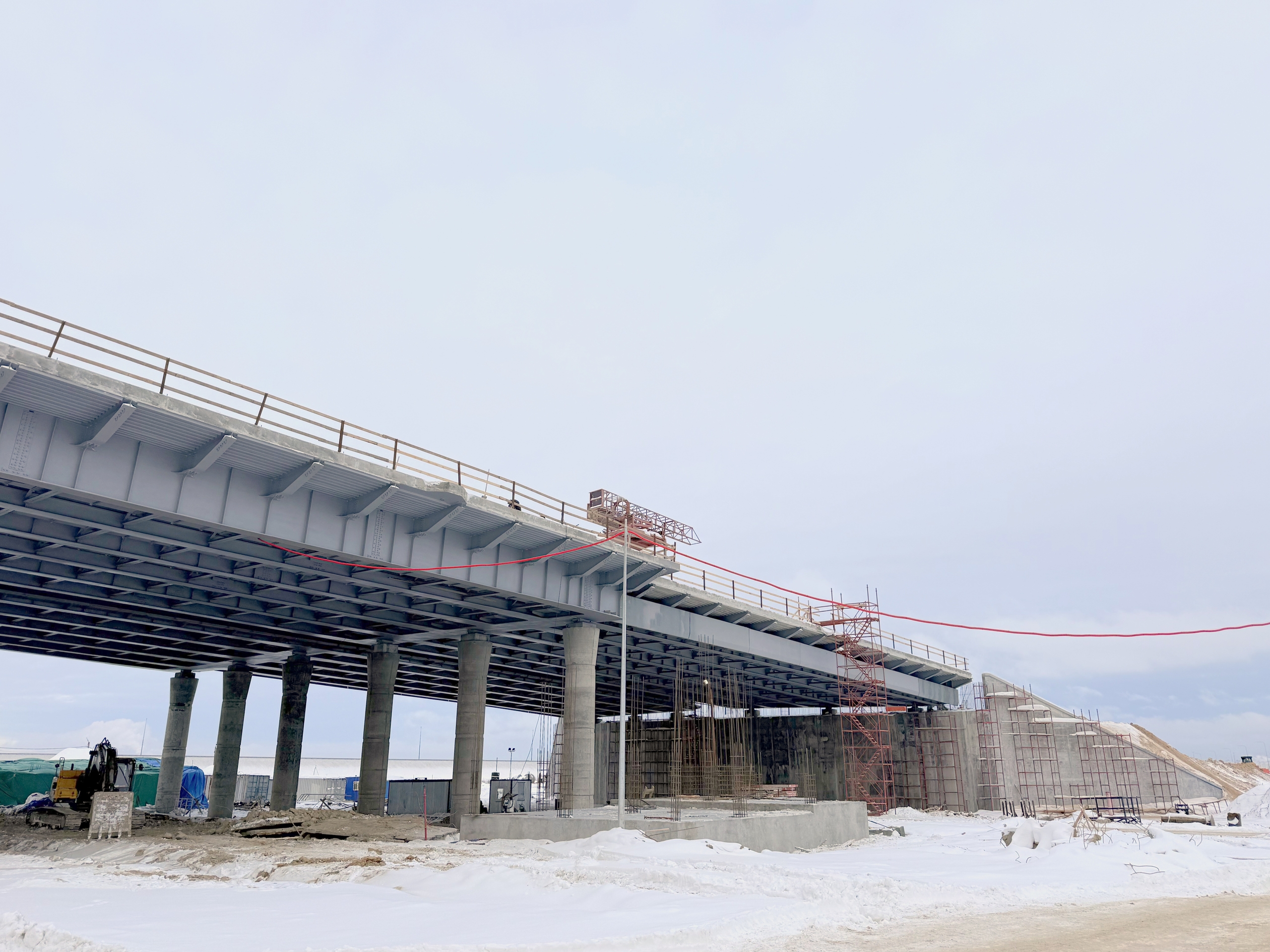 Фото к статье: Витебский путепровод: завершение монтажа металлических конструкций